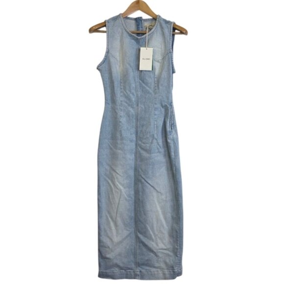 DL1961 ESME  bodycon Denim midi Dress - Picture 1 of 6